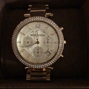 Like new Michael Kors watch with links and case